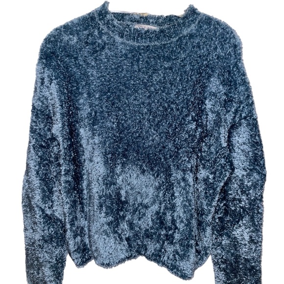Prologue Crewneck Blue Long Sleeve Fuzzy Sweater in Size XS - Picture 2 of 4